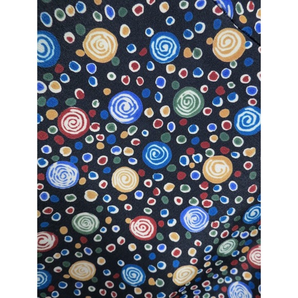 Vintage Leslie Fay 12 Petite 80s 90s Two Piece Abstract Dress Layered Skirt - Picture 12 of 12